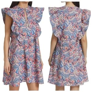 Chufy L LARGE Mona Flutter Sleeve Mini Dress